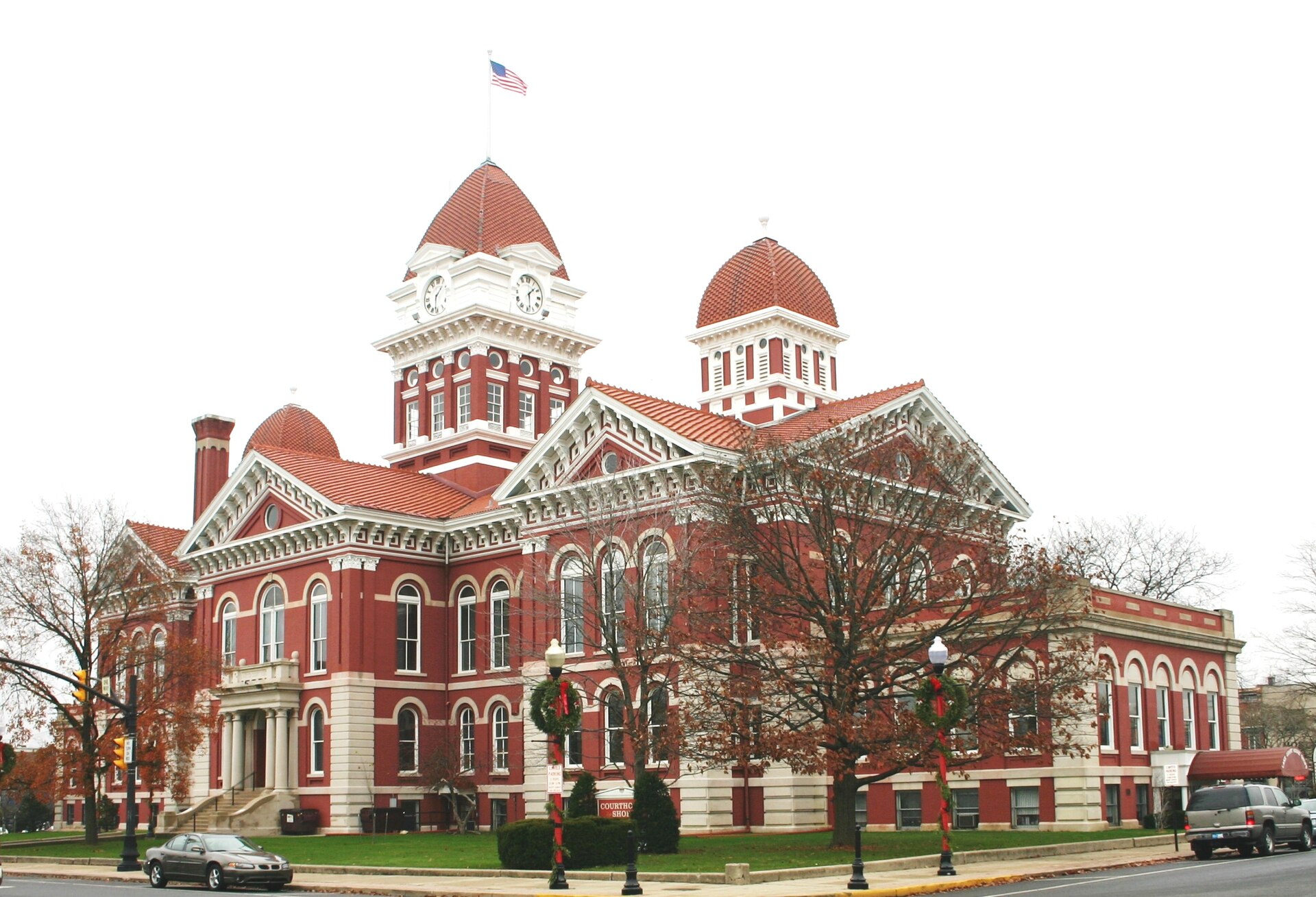 The Old Lake County Courthouse on Courthouse Square in Crown Point, Indiana — the historic seat of Lake County.