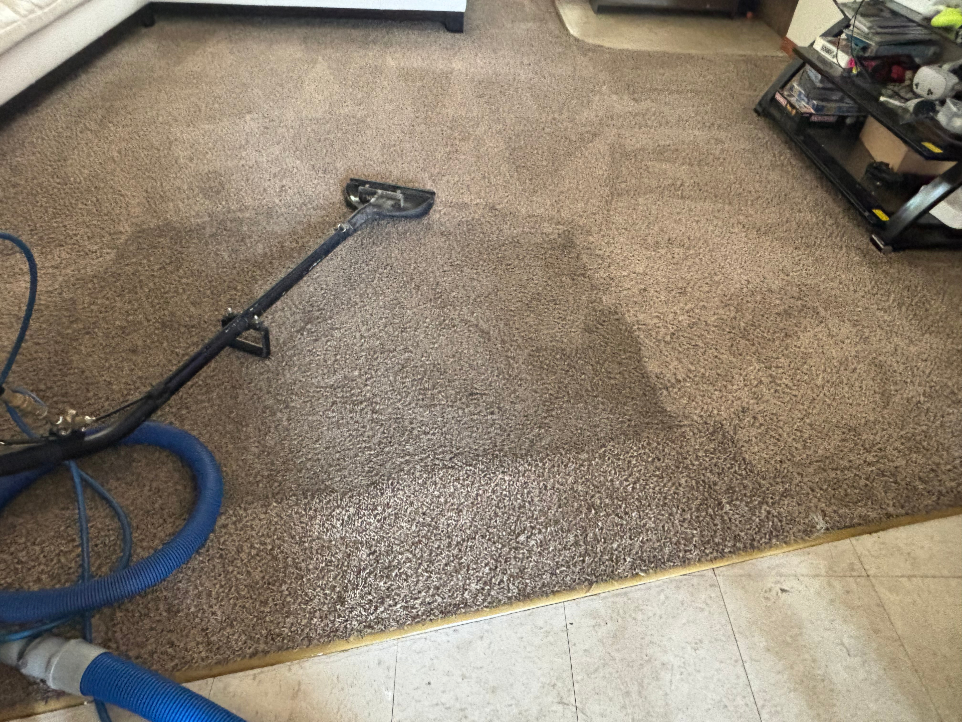 Family room carpet transformation