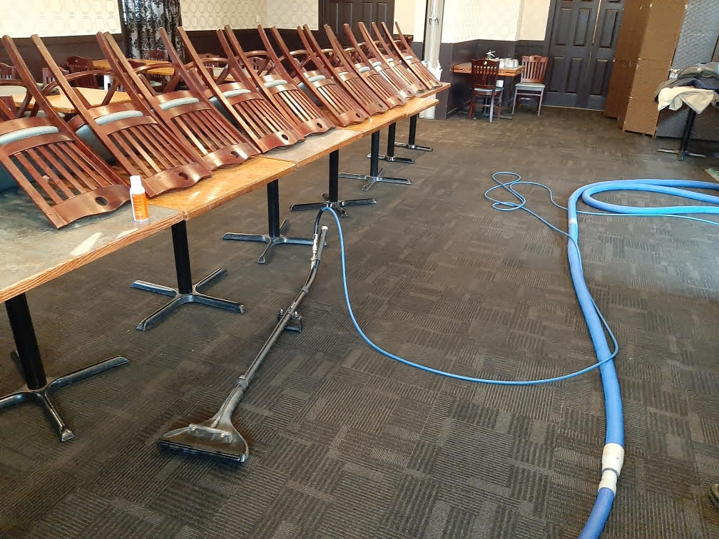 Restaurant carpet cleaning at Gino's Prime & Surf