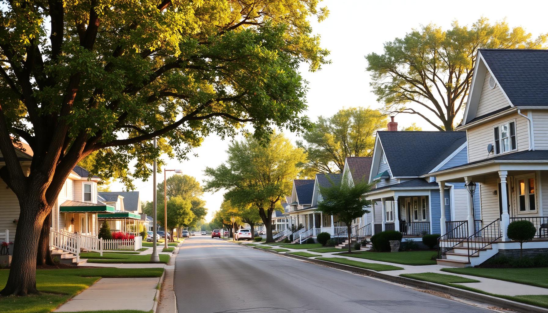 Residential Griffith, IN neighborhood served by Ajax Carpet Service