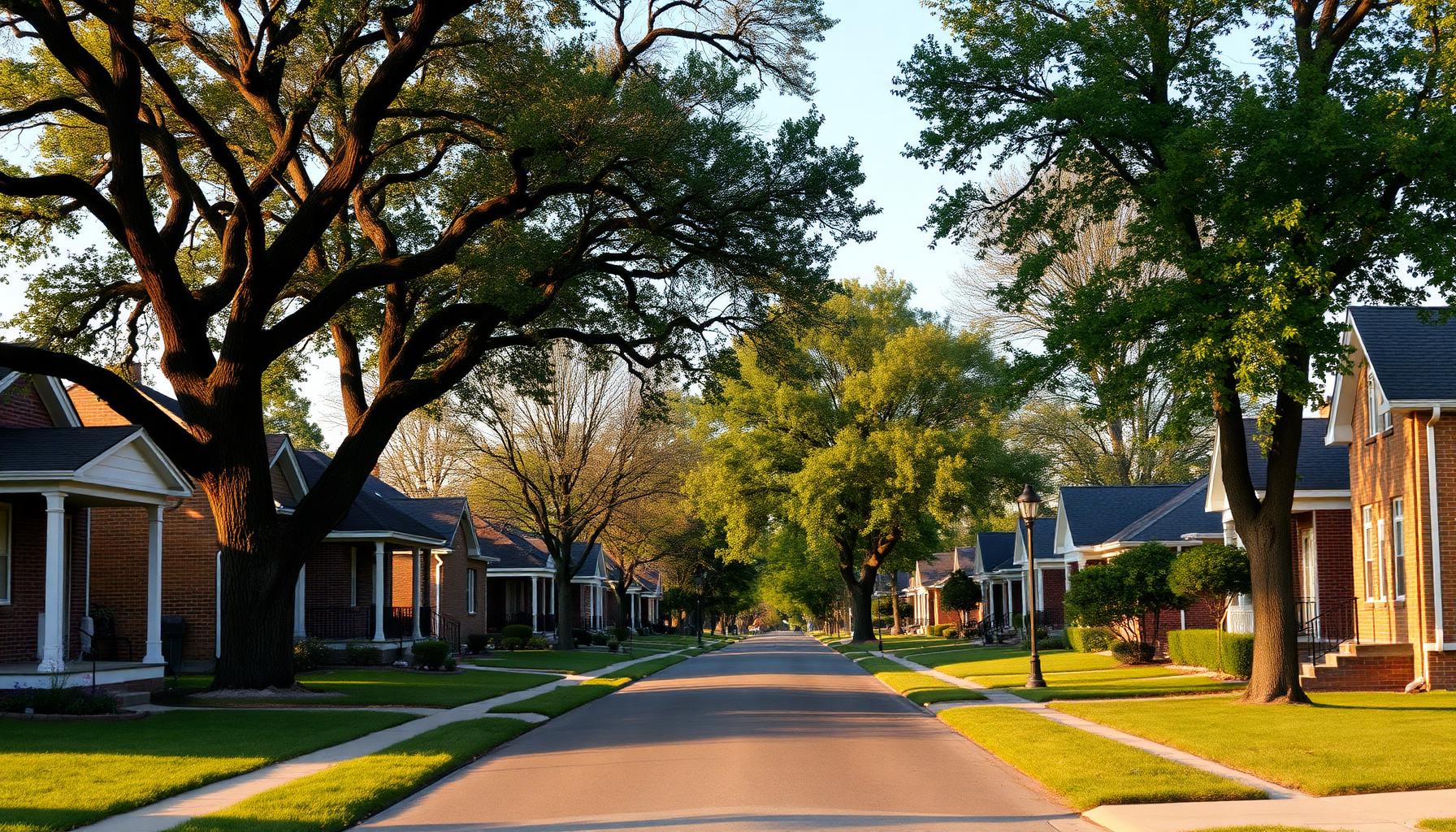 Residential Hammond, IN neighborhood served by Ajax Carpet Service