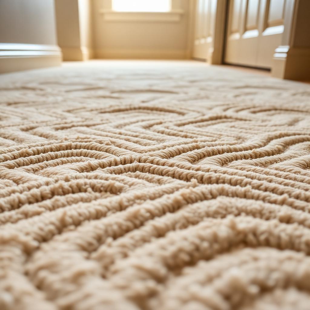 Buckled carpet in a hallway showing visible ripples that need professional re-stretching