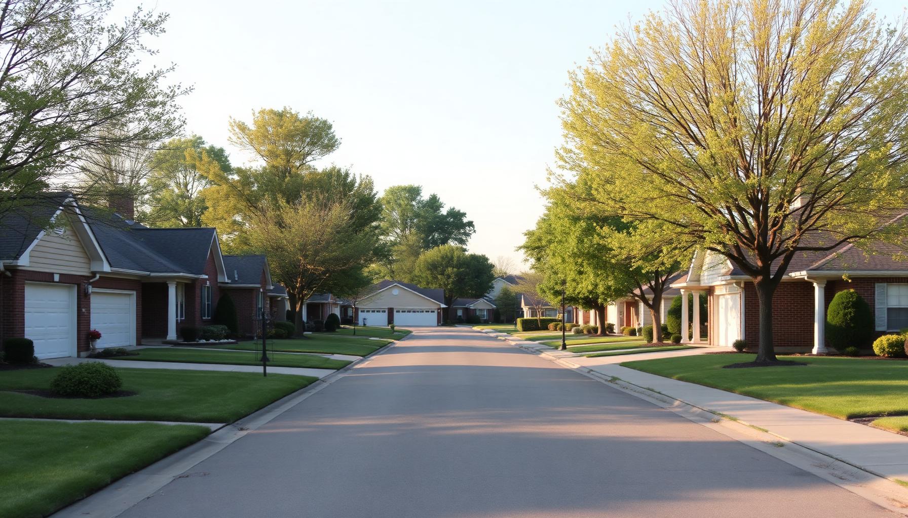 Residential Munster, IN neighborhood served by Ajax Carpet Service
