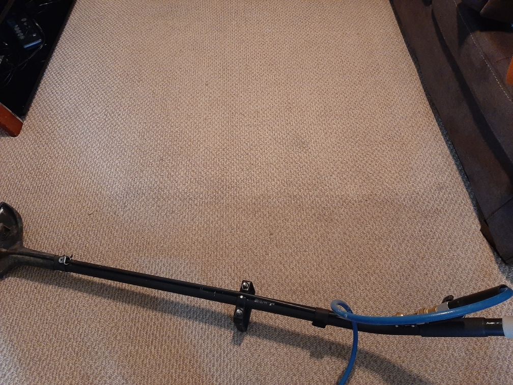 Rental property living room carpet cleaning in East Chicago