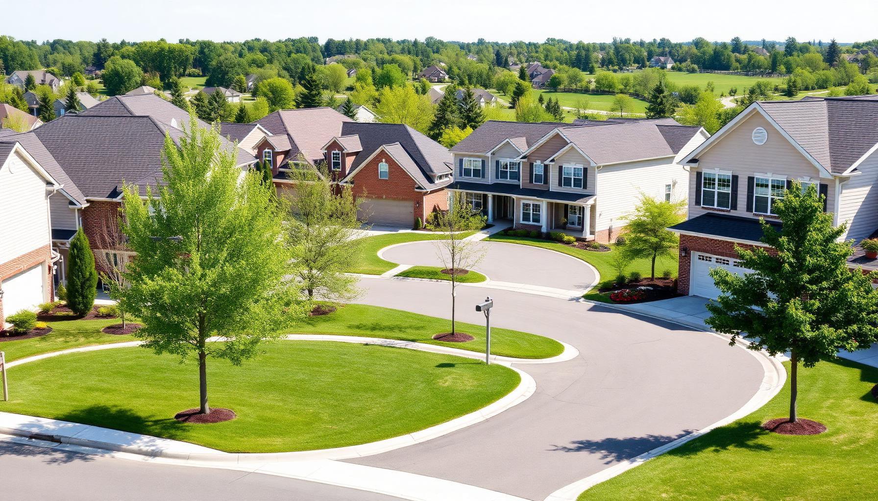 Residential Schererville, IN neighborhood served by Ajax Carpet Service
