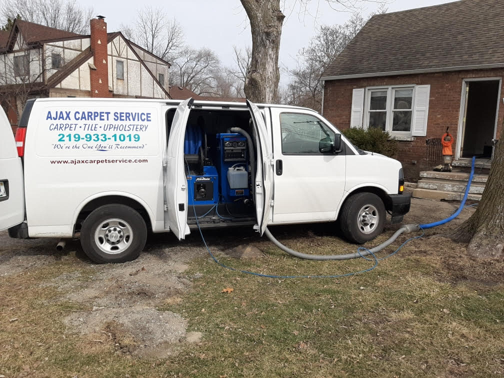Ajax truck-mounted cleaning equipment at Highland home